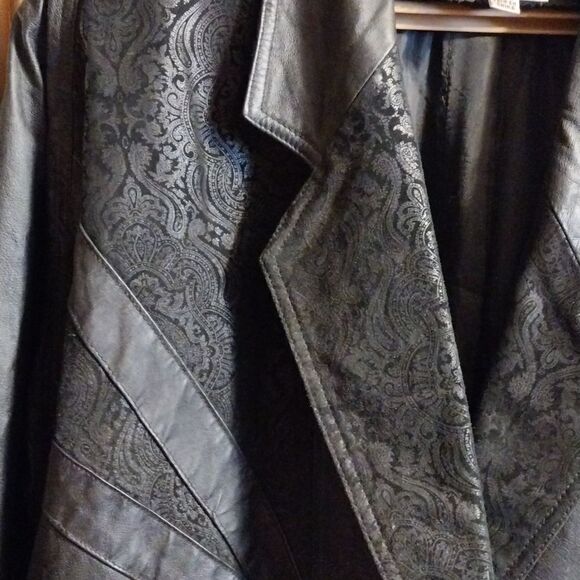 Otello Pelle leather trench coat - Picture 3 of 12